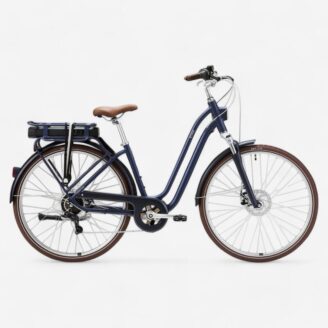 Velo électrique elops 900 e cadre bas bleu fonce